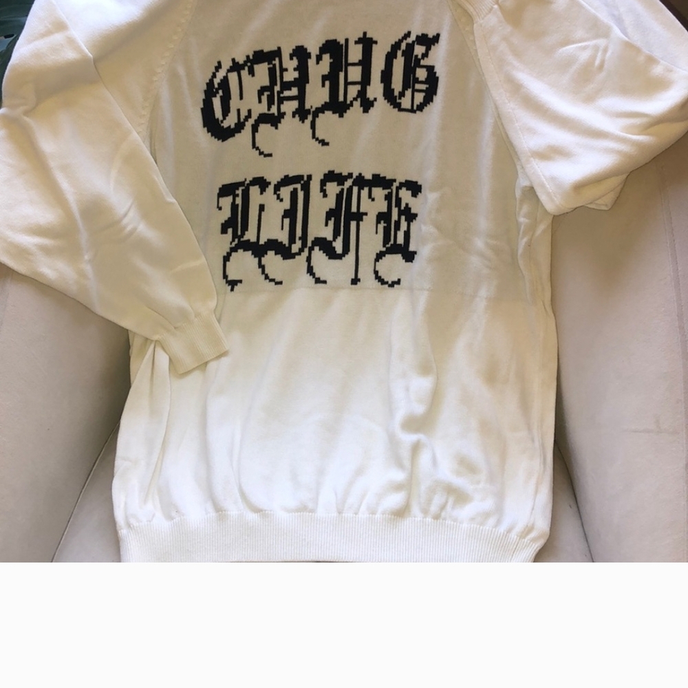 Silence + Noice "Thug Life" White Sweatshirt. M/L
